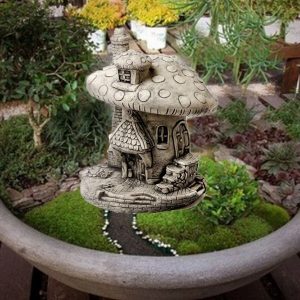 Mini kert házikó gomba figura